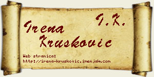 Irena Krušković vizit kartica